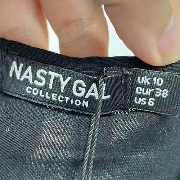 NWT Nasty Gal keep it up tie black bralette - Picture 5 of 13